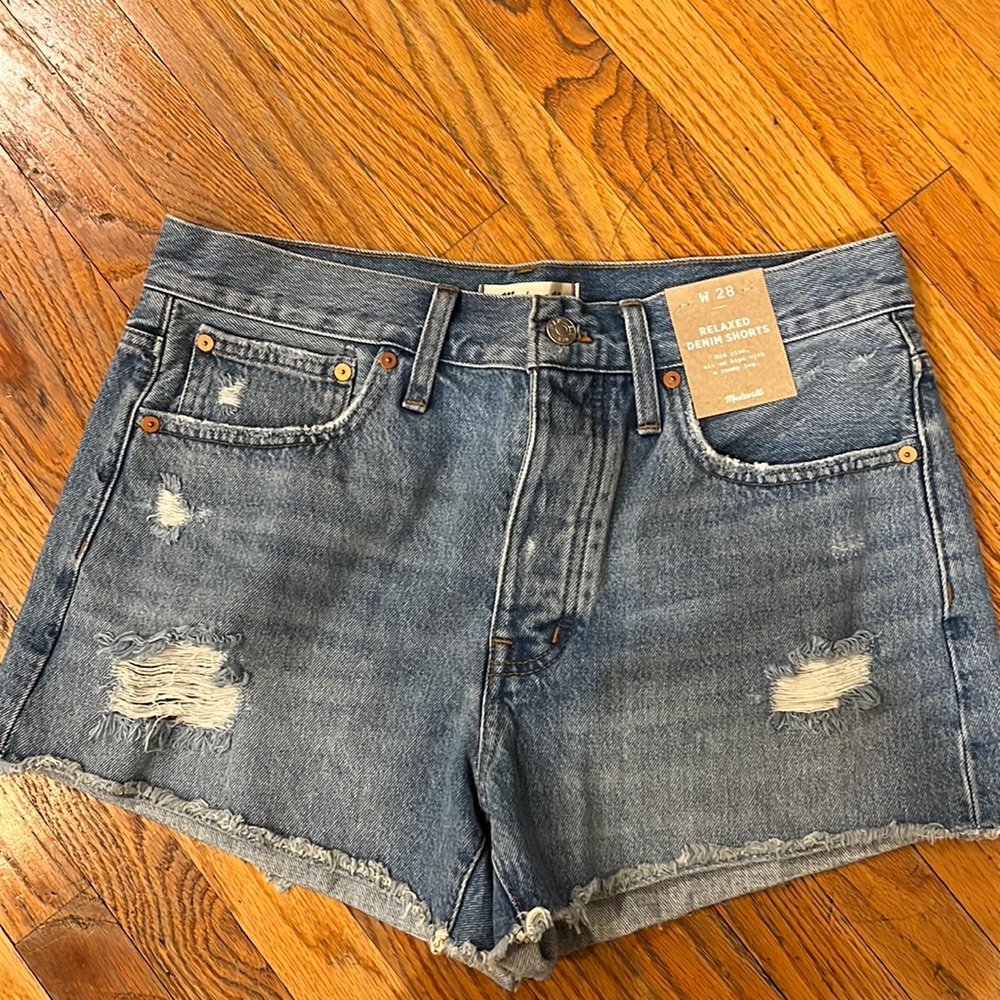 Madewell Relaxed Denim Shorts Size 30-32 NEW